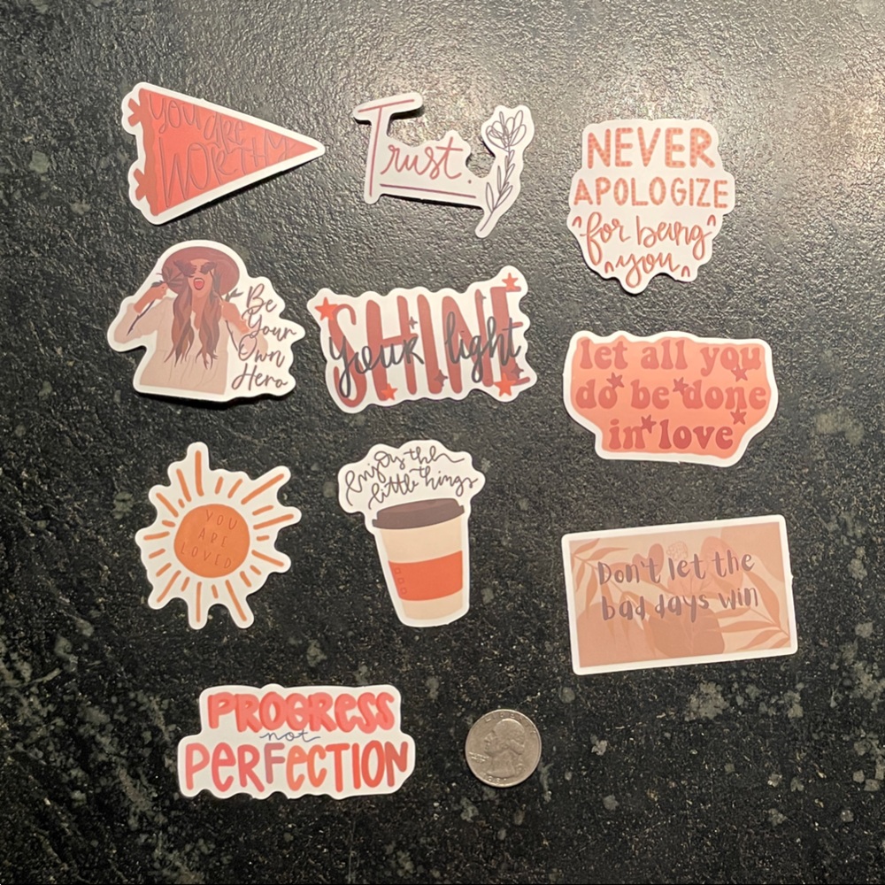 Set of Ten (10) Inspirational Stickers (NWOT)